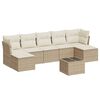 vidaXL 8-dijelni set vrtnih sofa od poliratana s jastucima bež