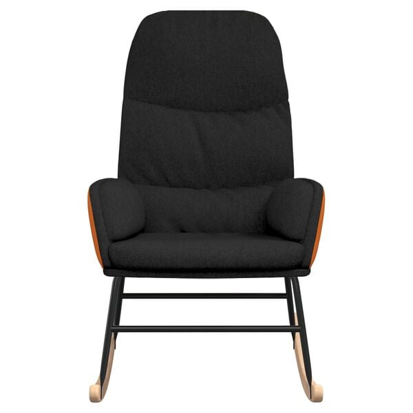 vidaXL Stolica za ljuljanje od tkanine crna