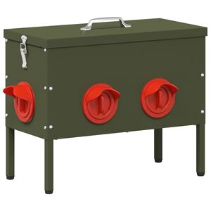 vidaXL Hranilica za piliće Maslinasto zelena 41,5 x 20,5 x 33 cm