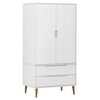vidaXL Ormar MOLDE bijeli 90 x 55 x 175 cm od masivne borovine