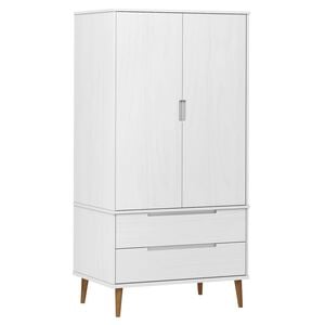 vidaXL Ormar MOLDE bijeli 90 x 55 x 175 cm od masivne borovine