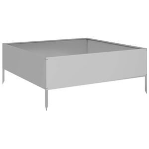 vidaXL Vrtna posuda za sadnju 100 x 100 x 41 cm pocinčani čelik