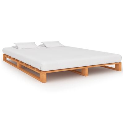 vidaXL Okvir za krevet od paleta od masivne borovine smeđi 200x200 cm
