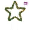vidaXL Ukrasna božićna svjetla sa &scaron;iljcima 3 kom zvijezde 50 LED 29 cm
