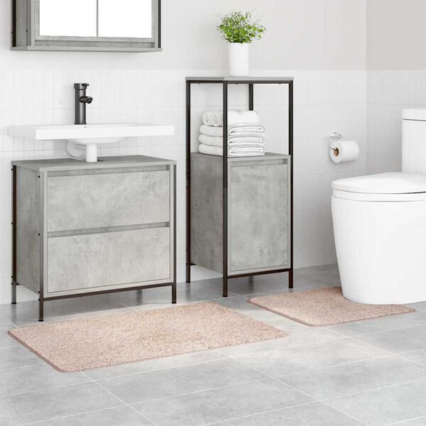 vidaXL Set prostirki za kupatilo s protukliznom podlogom 2 pcs Krema