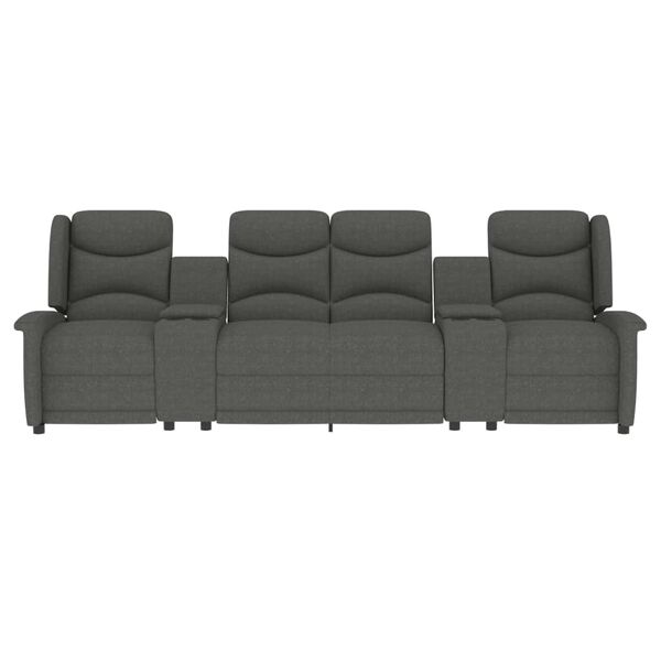 vidaXL Masažni četverosjed s držačima čaša svjetlosivi