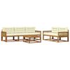 vidaXL Set vanjskih sofa s jastukom 6 pcs Prirodna i krem