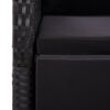 vidaXL 11-dijelni vrtni blagovaonski set s jastucima poliratan crni