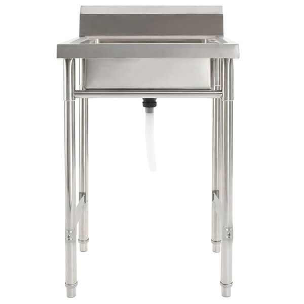 vidaXL Kuhinjski sudoper s 1 kadicom od nehrđajućeg čelika