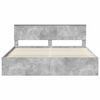 vidaXL Krevetna konstrukcija Beton 180 x 200 cm Čvrsto borovo drvo
