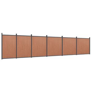 vidaXL Panel za ogradu smeđi 1045 x 186 cm WPC