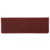 vidaXL Prostirke za stepenice 15 kom 65x21x4 cm bordo pravokutni rub