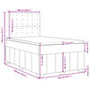 vidaXL Krevet box spring s madracem crni 120 x 190 cm od tkanine
