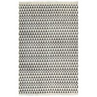vidaXL Ćilim od pamuka s uzorkom 120 x 180 cm crno-bijeli