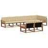 vidaXL Set vanjskih sofa s jastukom 8 pcs Prirodna i bež