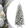 vidaXL Umjetno božićno drvce Bijela 210 cm PVC, plastika, čelik i PE