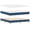 vidaXL Boxspring krevet s madracem Plava 180 x 200 cm tkanina