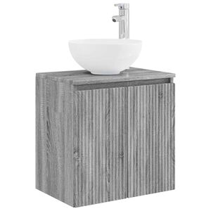 vidaXL Umivaonik s policom Siva Sonoma 49,5 x 41 x 64,5 cm