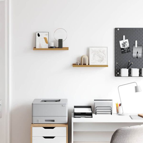 vidaXL Polica na zidu Zidne 2 pcs Bež 40 x 9 x 3 cm Konstruirano drvo