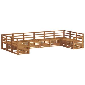 vidaXL Set vanjskih sofa 10 kom. Prirodna