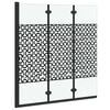 Ograda za tu&scaron; Crna i prozirna 130 x 130 cm Staklo otporno na udarce