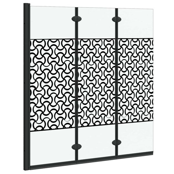 Ograda za tu&scaron; Crna i prozirna 130 x 130 cm Staklo otporno na udarce