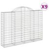 vidaXL Lučne gabionske ko&scaron;are 9 kom 200x30x40/60 cm pocinčano željezo