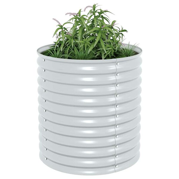 vidaXL Vrtna sadilica od pocinčanog čelika 80 x 80 x 81 cm srebrna