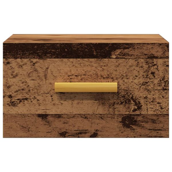 vidaXL Zidni noćni ormarići 2 kom boja staro drvo 35 x 35 x 20 cm