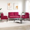 vidaXL Setovi sofa 3 pcs Vinska crvena 115 x 56 x 80 cm &Scaron;perploča