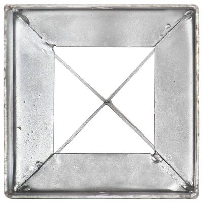 vidaXL Šiljci za tlo 12 kom srebrni 10 x 10 x 76 cm pocinčani čelik