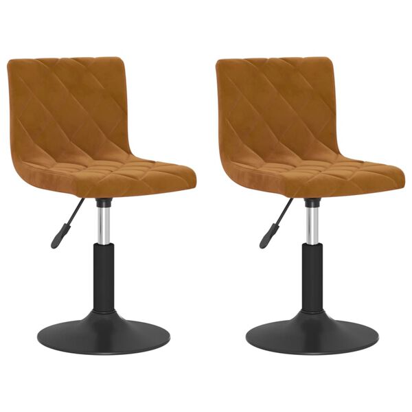 vidaXL Okretne blagovaonske stolice 2 kom smeđe bar&scaron;unaste