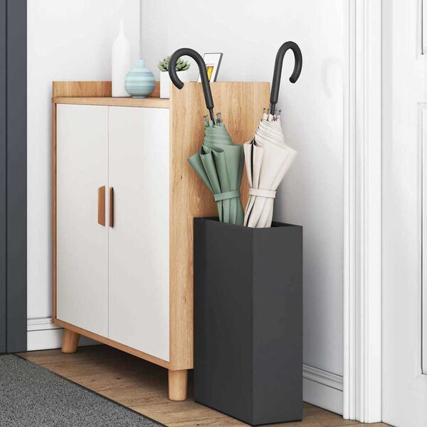 vidaXL Stalak za ki&scaron;obran Crna 28 x 12 x 41 cm Čelik