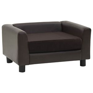 vidaXL Sofa za pse smeđa 60 x 43 x 30 cm od pliša i umjetne kože