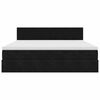 vidaXL Otomanski krevet s madracem i LED crni 160x200cm baršunasti