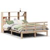 vidaXL Krevet s regalom za knjige bez madraca 140x190 cm od borovine