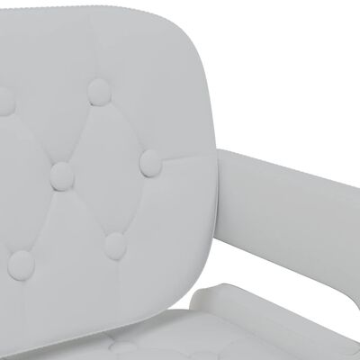 vidaXL Okretne blagovaonske stolice od umjetne kože 2 kom bijele