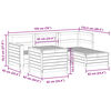 vidaXL 5-dijelni set vrtnih sofa od masivne borovine