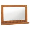 vidaXL Zidno ogledalo s policom 60 x 12 x 40 cm od masivne tikovine
