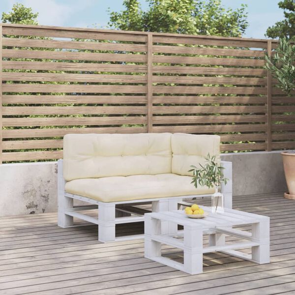 vidaXL Jastuci za palete 3 kom krem od tkanine