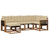 vidaXL Set vanjskih sofa s jastukom 6 pcs Prirodna i bež