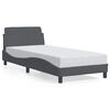 vidaXL Okvir za krevet Dover tamno sivi 90x190 cm bar&scaron;un