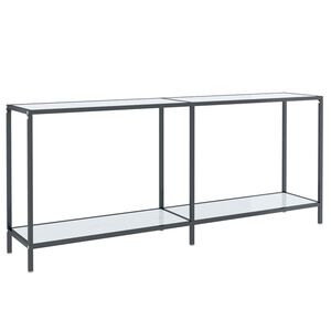 vidaXL Konzolni stol bijeli 180 x 35 x 75,5 cm od kaljenog stakla