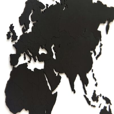 MiMi Innovations zidna drvena karta svijeta Luxury crna 90 x 54 cm
