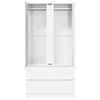 vidaXL Cabinet s ladicama Visoki Sjaj Bijeli 79,5 x 49 x 156 cm