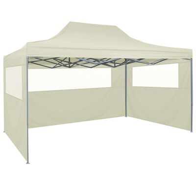 vidaXL Profesionalni sklopivi šator za zabave 3 x 4 m čelični krem