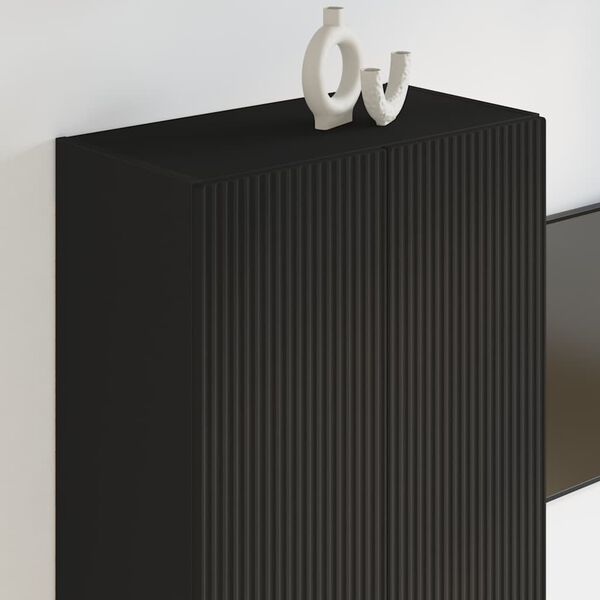 vidaXL TV zidni ormar Zidne Crna 59,5 x 31 x 100 cm Konstruirano drvo