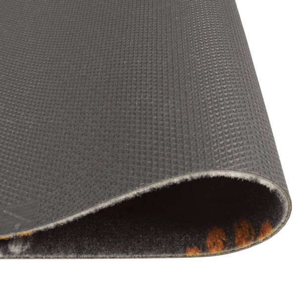 vidaXL Kuhinjski tepih perivi s uzorkom šapa 60 x 300 cm baršunasti