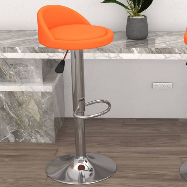 vidaXL Barski stolac od umjetne kože narančasti