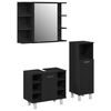 vidaXL Set namje&scaron;taja za kupaonicu Zidne 3 pcs Crna 30 x 30 x 99,5 cm